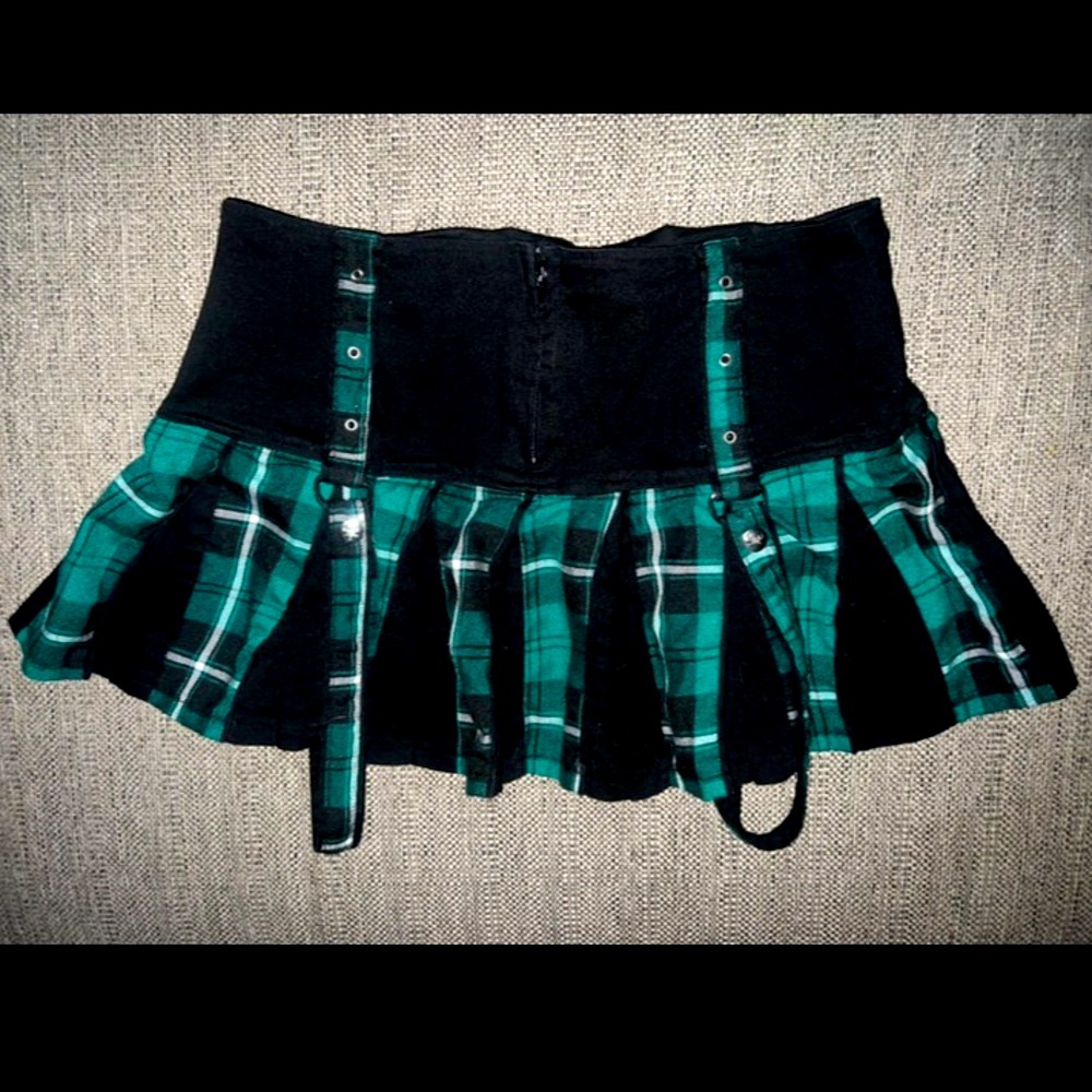 Tripp NYC✖️Green Plaid Mini Skirt